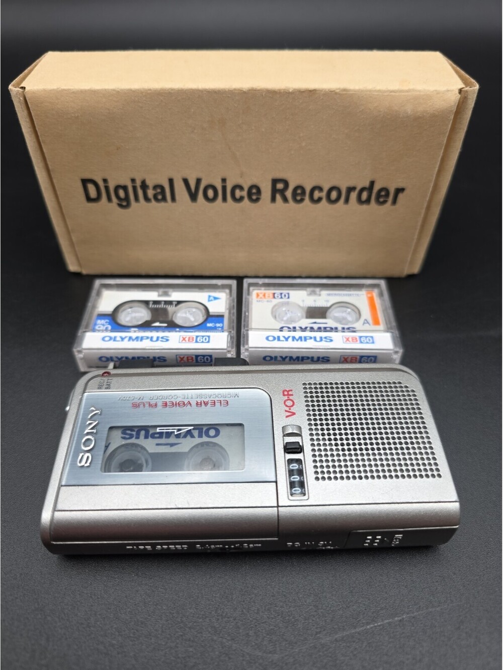 Sony M-570V Microcassette Voice Recorder V-O-R Tape Player Read